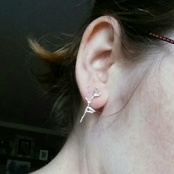 Bird on a Branch Earrings - Picture 8 of 8